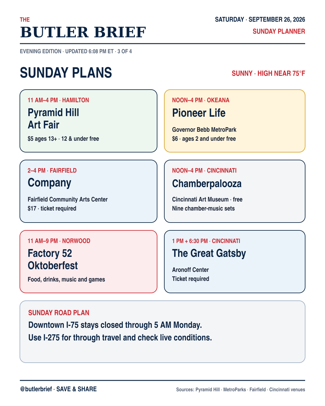 Sunday event planner