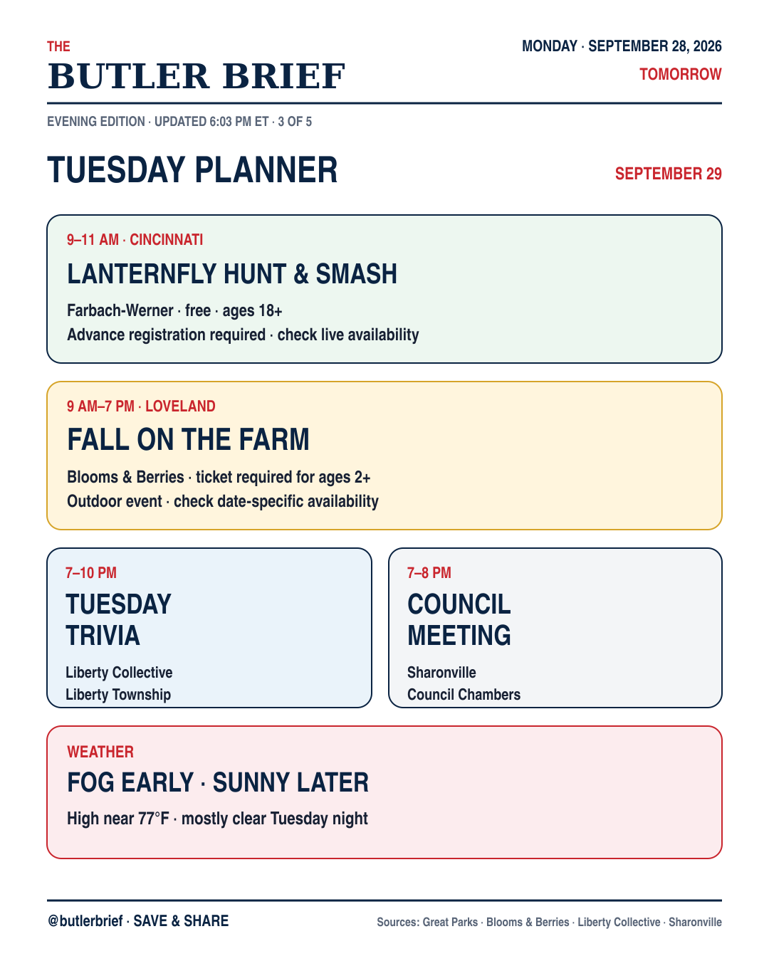 Tuesday planner