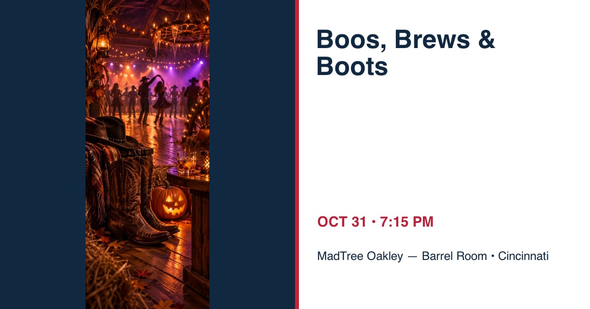 Boos, Brews & Boots • OCT 31 • Cincinnati