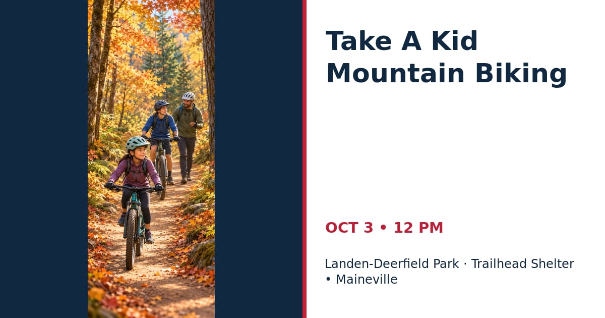 Take A Kid Mountain Biking • OCT 3 • Maineville