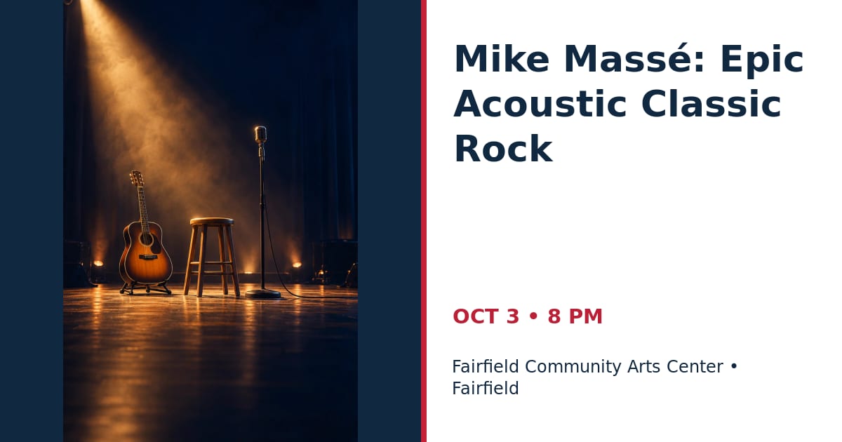 Mike Massé: Epic Acoustic Classic Rock • OCT 3 • Fairfield