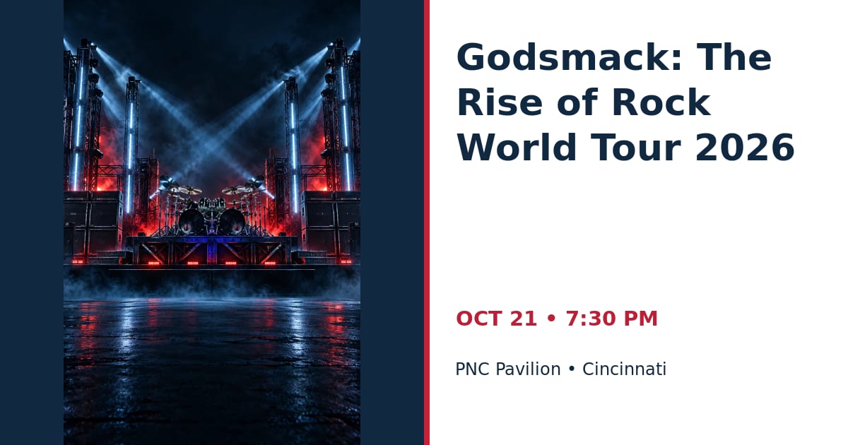 Godsmack: The Rise of Rock World Tour 2026 • OCT 21 • Cincinnati