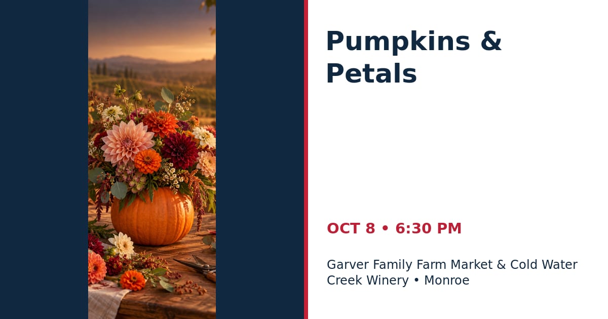 Pumpkins & Petals Workshop • OCT 8 • Monroe
