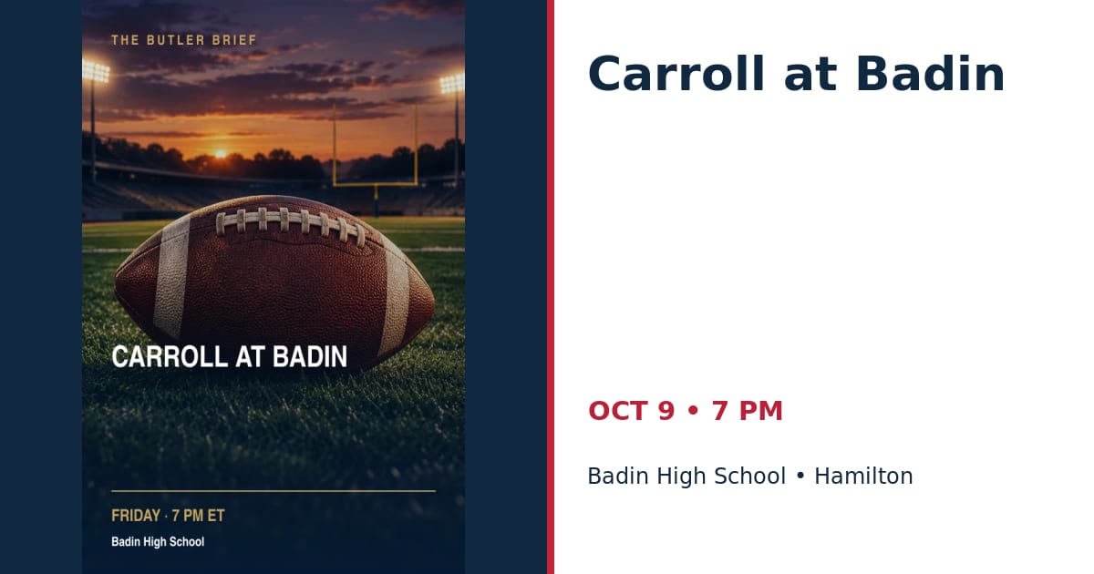Carroll at Badin • OCT 9 • Hamilton