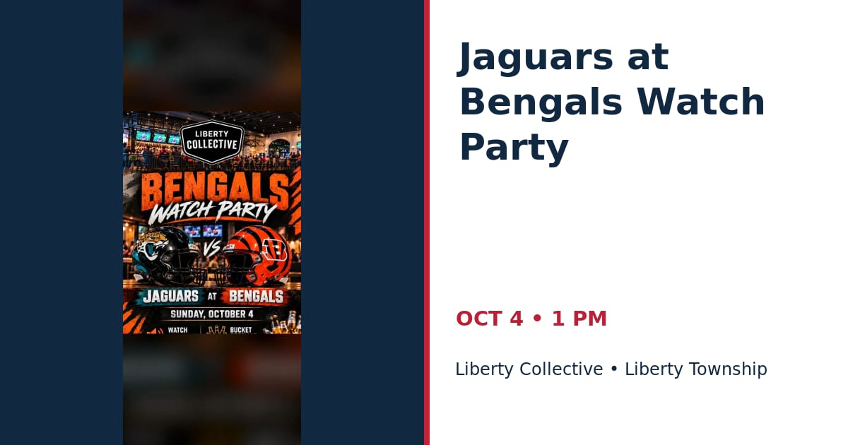 Jaguars at Bengals Watch Party • OCT 4 • Liberty Township
