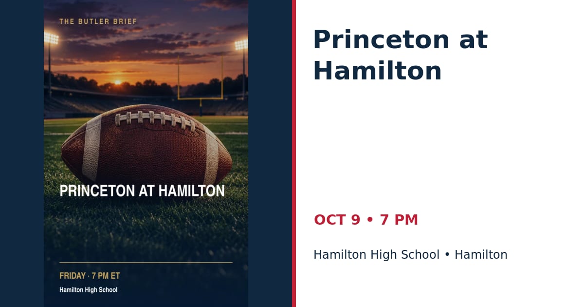 Princeton at Hamilton • OCT 9 • Hamilton
