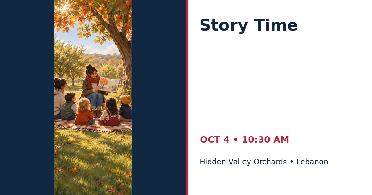 Story Time at Hidden Valley Orchards • OCT 4 • Lebanon