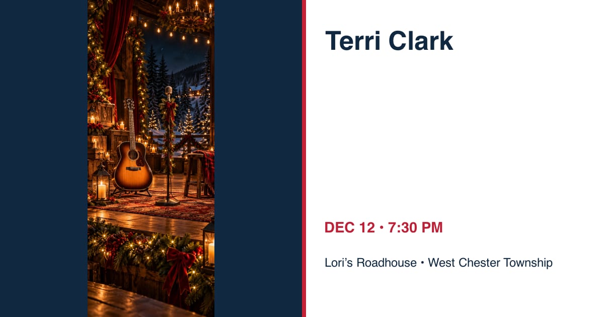Terri Clark: It’s Christmas… Cheers! • DEC 12 • West Chester Township