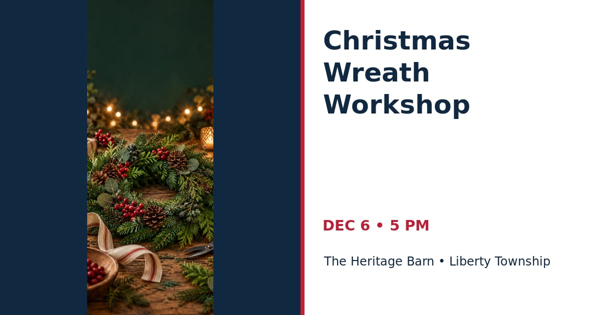 Christmas Wreath Workshop at The Heritage Barn • DEC 6 • Liberty Township