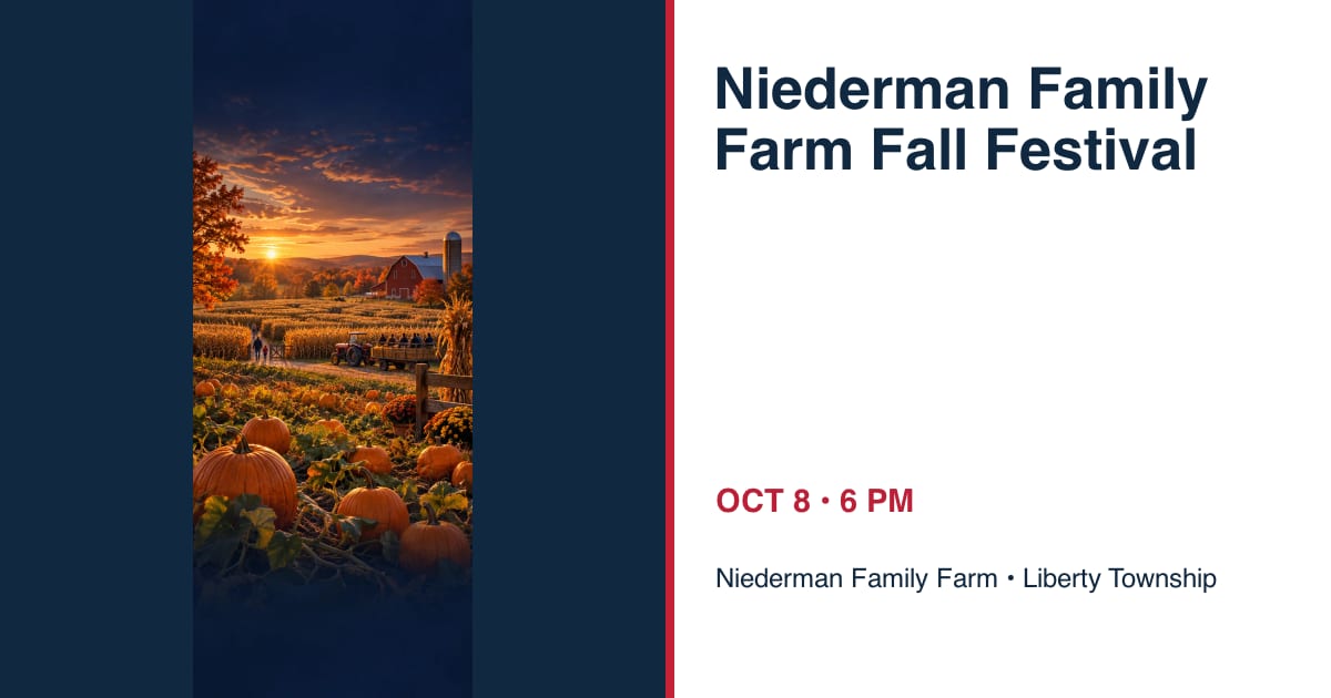 Niederman Family Farm Fall Festival • OCT 8 • Liberty Township