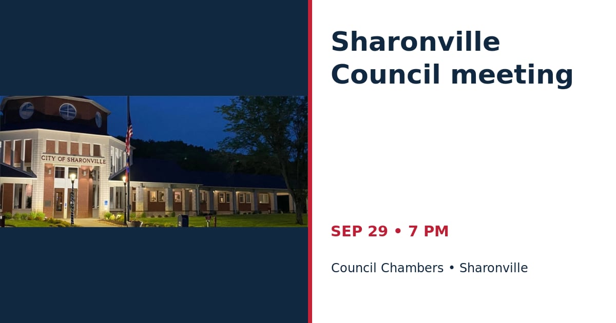 Sharonville Council meeting • SEP 29 • Sharonville