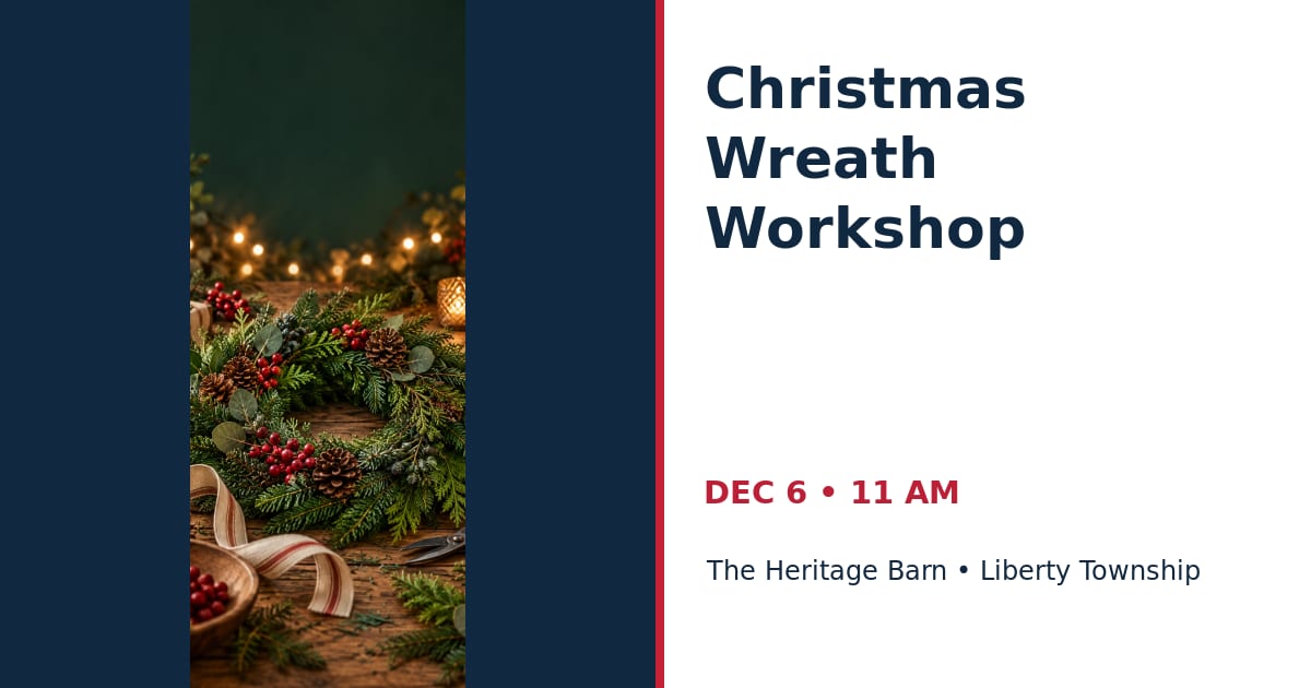 Christmas Wreath Workshop at The Heritage Barn • DEC 6 • Liberty Township