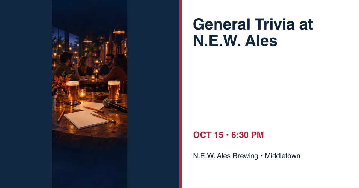 General Trivia at N.E.W. Ales • OCT 15 • Middletown