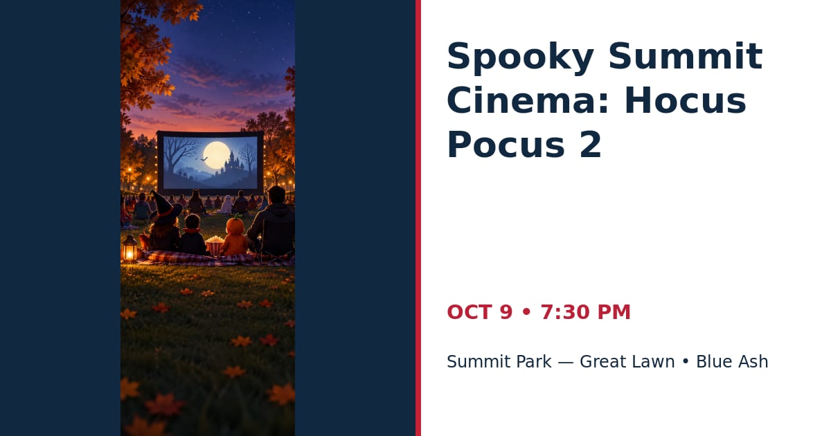 Spooky Summit Cinema: Hocus Pocus 2 • OCT 9 • Blue Ash