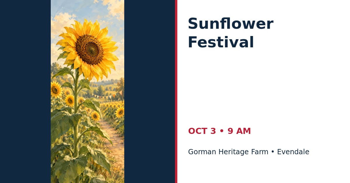 Gorman Heritage Farm Sunflower Festival • OCT 3 • Evendale