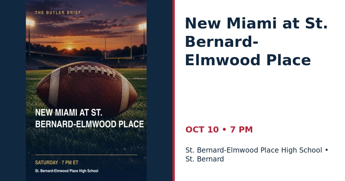 New Miami at St. Bernard-Elmwood Place • OCT 10 • St. Bernard