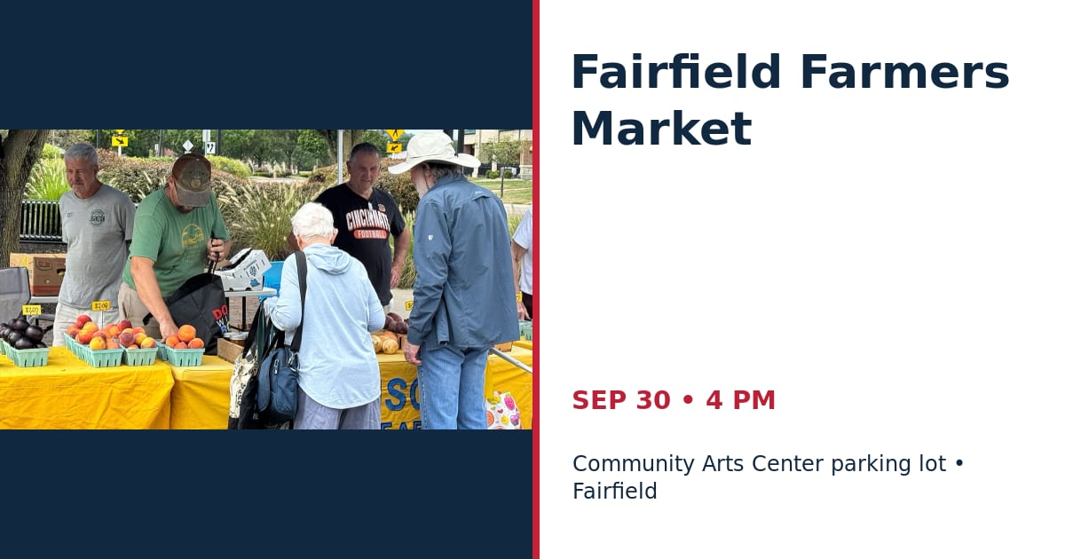 Fairfield Farmers Market • SEP 30 • Fairfield