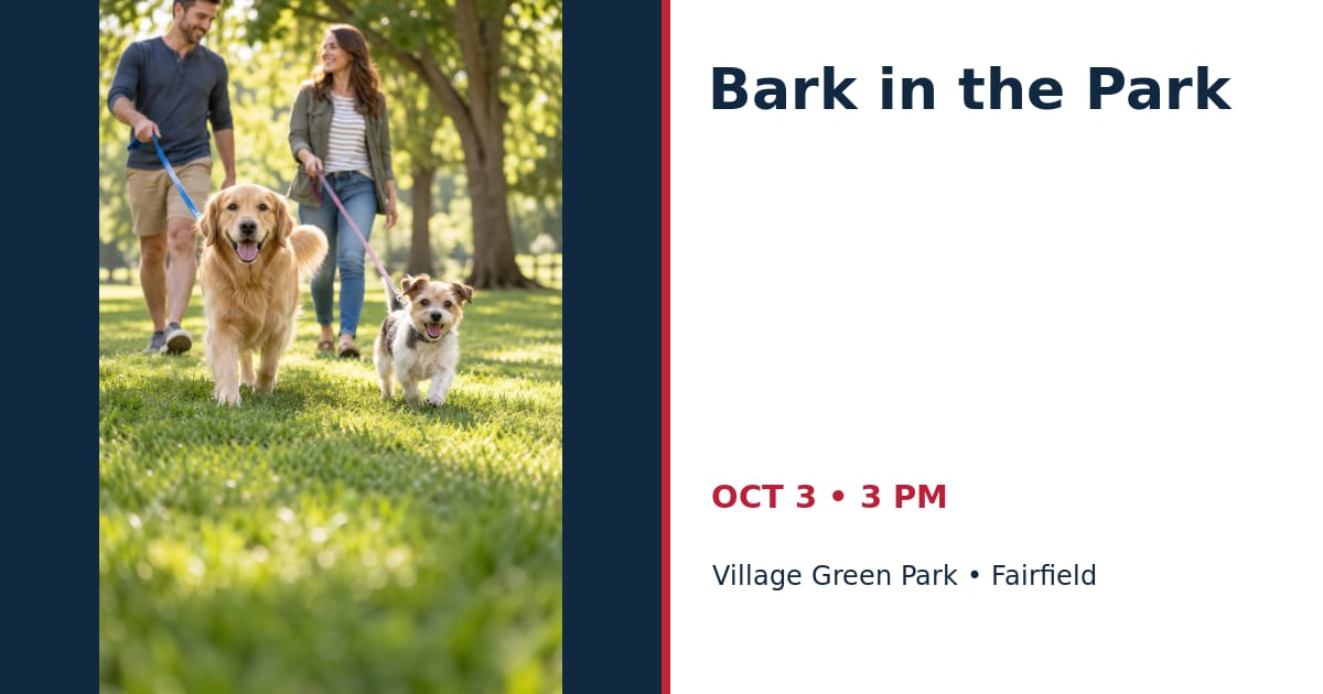 Bark in the Park • OCT 3 • Fairfield